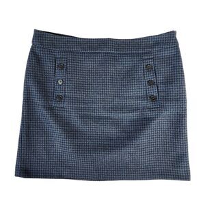 Ann Taylor LOFT Blue Tweed Woven Lined Skirt